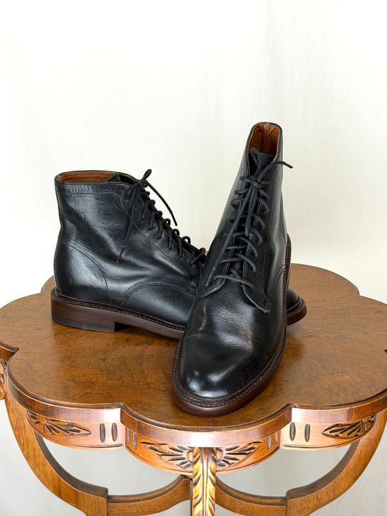 Frye Other - Vintage 90's Frye Black Leather Dress Lace Up Boot Mens 8 Made In Mexcio #0118C
